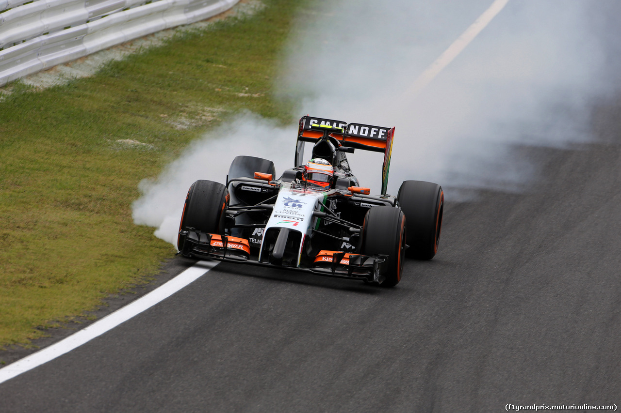 GP GIAPPONE, 04.10.2014 - Prove Libere 3, Sergio Perez (MEX) Sahara Force India F1 VJM07