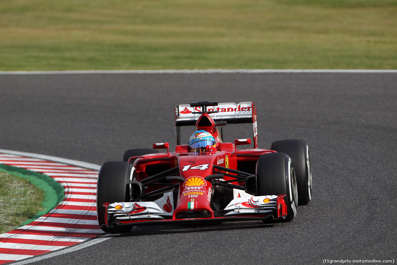 GP GIAPPONE, 04.10.2014 - Qualifiche, Fernando Alonso (ESP) Ferrari F14-T