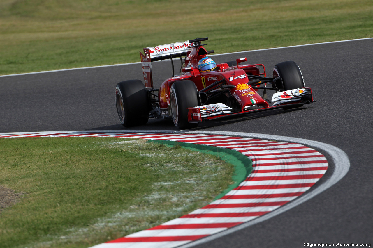 GP GIAPPONE, 04.10.2014 - Qualifiche, Fernando Alonso (ESP) Ferrari F14-T
