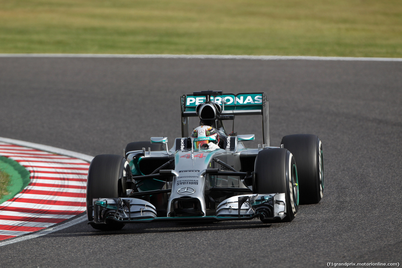 GP GIAPPONE, 04.10.2014 - Qualifiche, Lewis Hamilton (GBR) Mercedes AMG F1 W05