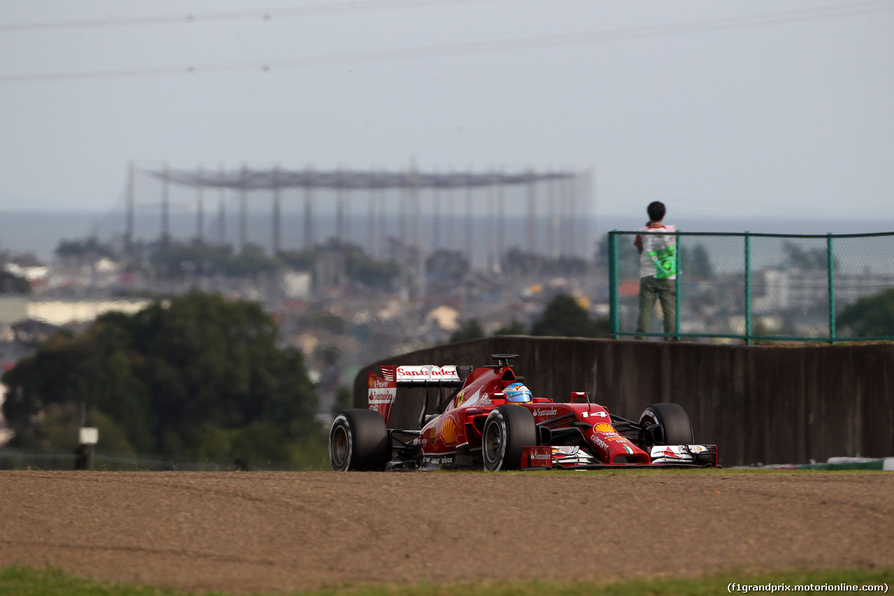 GP GIAPPONE, 04.10.2014 - Qualifiche, Fernando Alonso (ESP) Ferrari F14-T