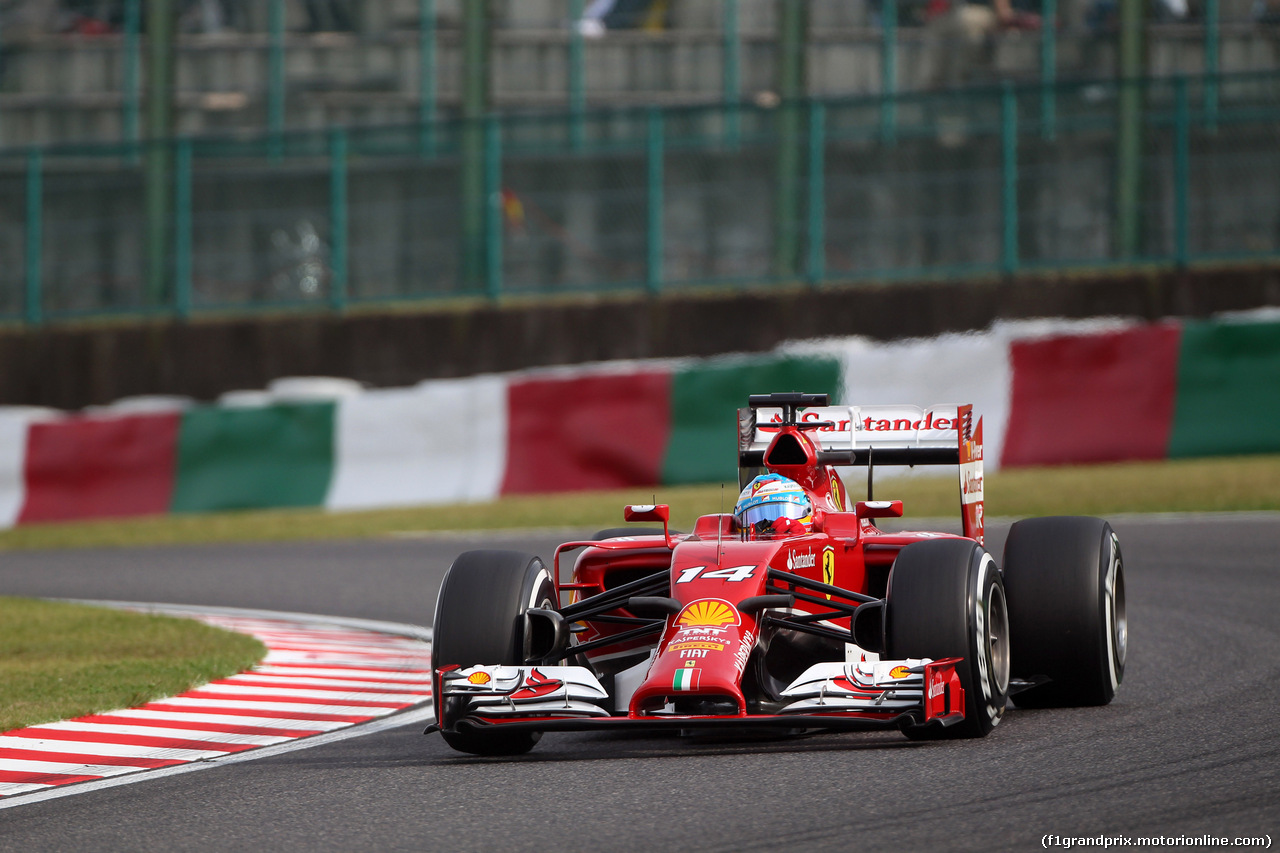 GP GIAPPONE, 04.10.2014 - Qualifiche, Fernando Alonso (ESP) Ferrari F14-T