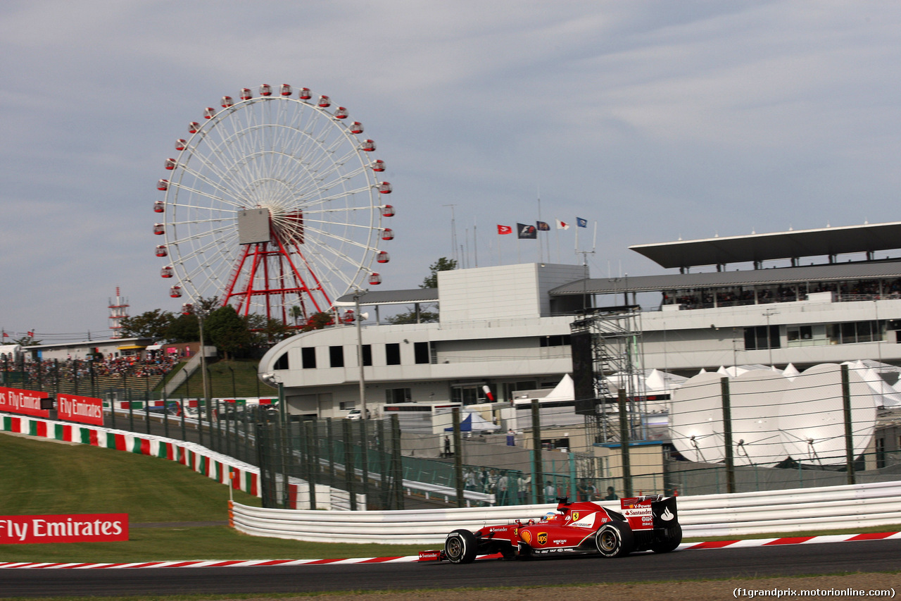GP GIAPPONE, 04.10.2014 - Qualifiche, Fernando Alonso (ESP) Ferrari F14-T
