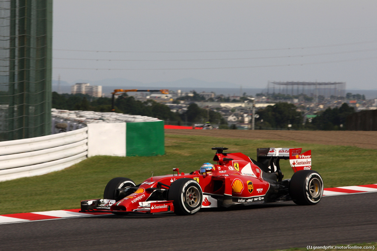 GP GIAPPONE, 04.10.2014 - Qualifiche, Fernando Alonso (ESP) Ferrari F14-T