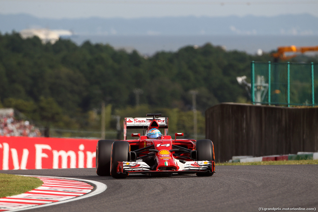 GP GIAPPONE, 04.10.2014 - Qualifiche,  Fernando Alonso (ESP) Ferrari F14-T