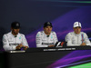 GP GIAPPONE, 04.10.2014 - Qualifiche, Conferenza Stampa, Lewis Hamilton (GBR) Mercedes AMG F1 W05, Nico Rosberg (GER) Mercedes AMG F1 W05 e Valtteri Bottas (FIN) Williams F1 Team FW36