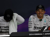 GP GIAPPONE, 04.10.2014 - Qualifiche, Conferenza Stampa, Lewis Hamilton (GBR) Mercedes AMG F1 W05 e Nico Rosberg (GER) Mercedes AMG F1 W05