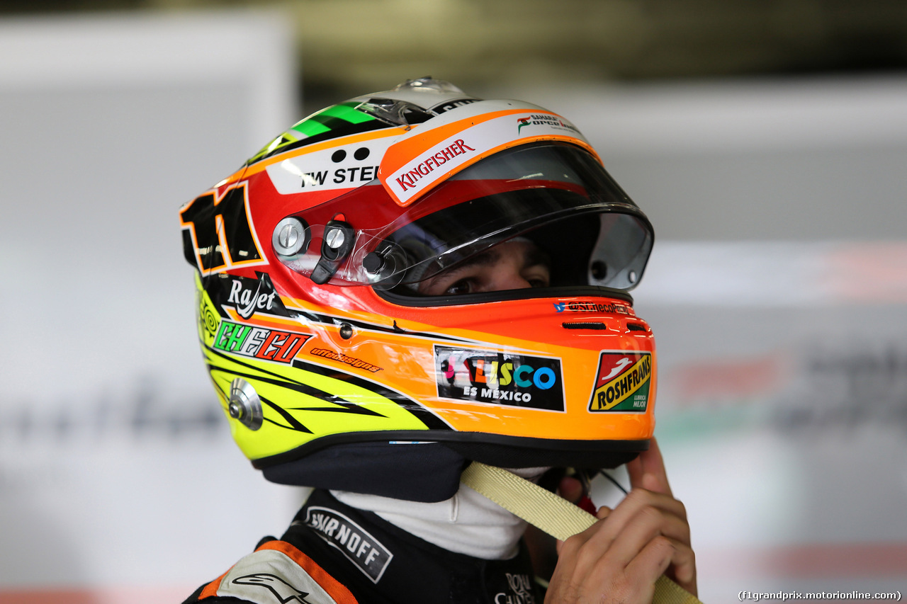 GP GIAPPONE, 03.10.2014- Sergio Perez (MEX) Sahara Force India F1 VJM07