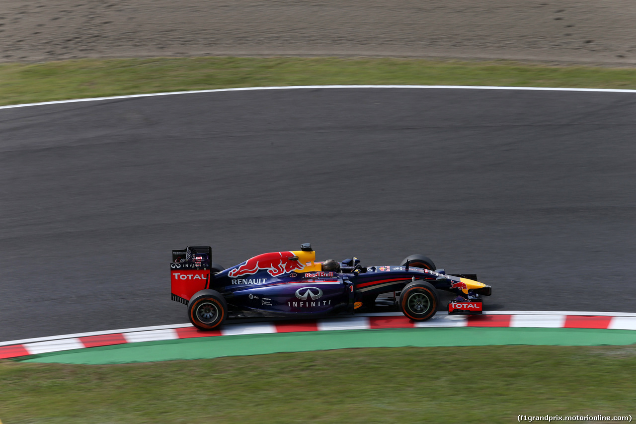 GP GIAPPONE, 03.10.2014 - Prove Libere 1, Sebastian Vettel (GER) Red Bull Racing RB10