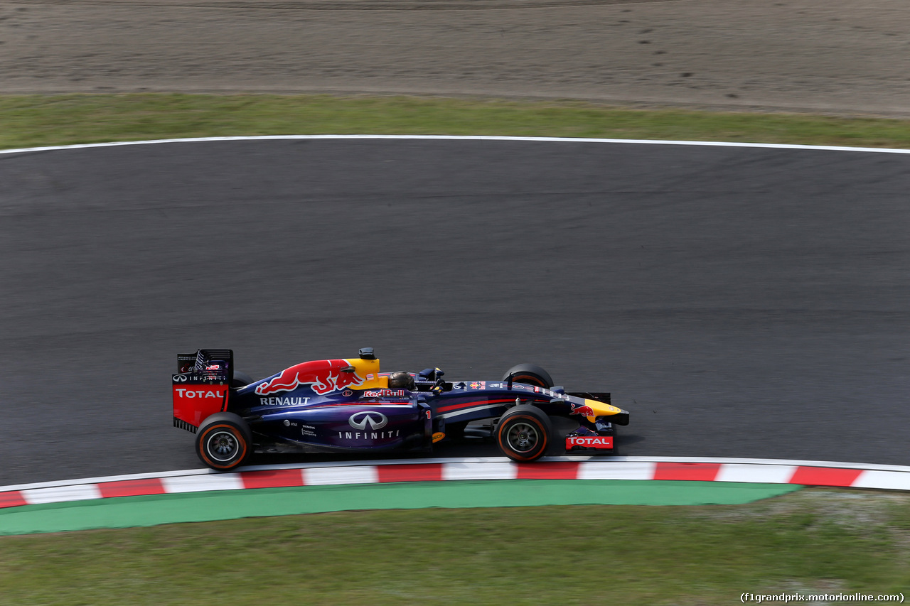 GP GIAPPONE, 03.10.2014 - Prove Libere 1, Sebastian Vettel (GER) Red Bull Racing RB10