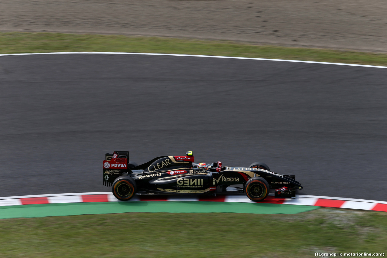 GP GIAPPONE, 03.10.2014 - Prove Libere 1, Romain Grosjean (FRA) Lotus F1 Team E22