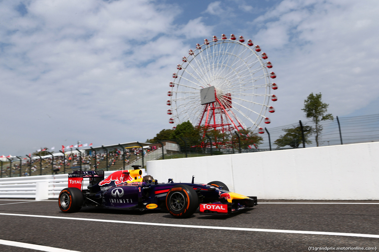 GP GIAPPONE, 03.10.2014 - Prove Libere 1, Sebastian Vettel (GER) Red Bull Racing RB10