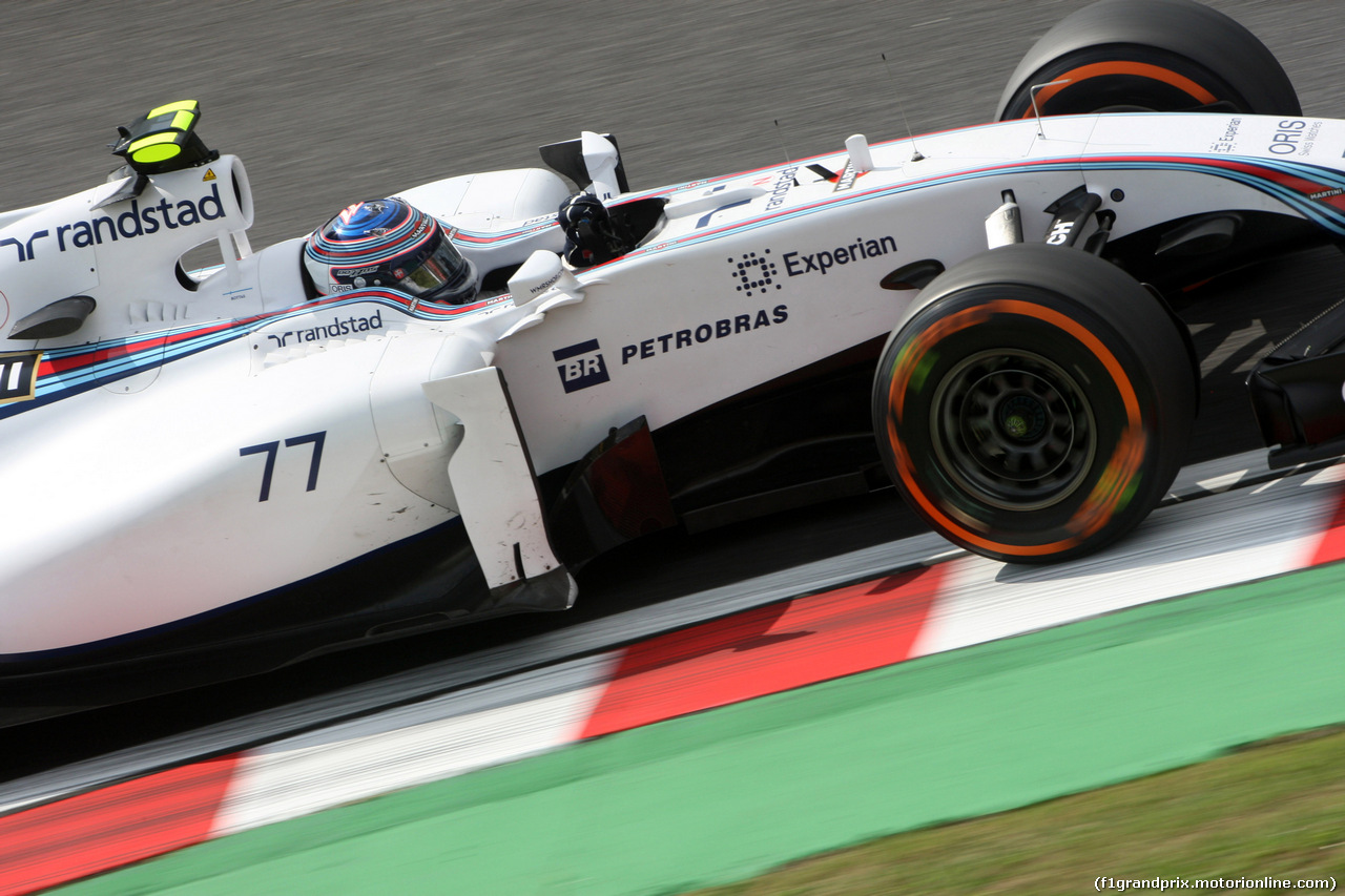 GP GIAPPONE, 03.10.2014 - Prove Libere 1, Valtteri Bottas (FIN) Williams F1 Team FW36