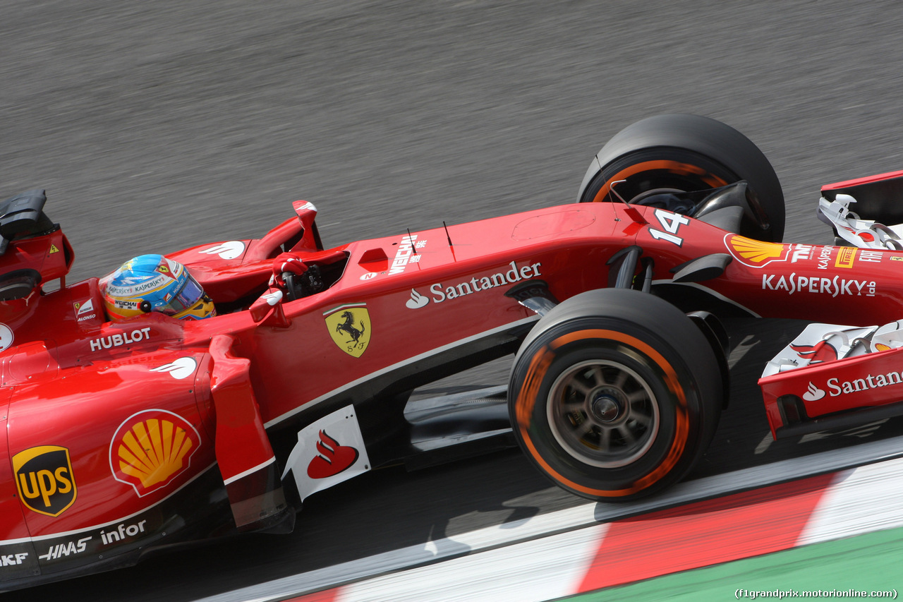 GP GIAPPONE, 03.10.2014 - Prove Libere 1, Fernando Alonso (ESP) Ferrari F14-T