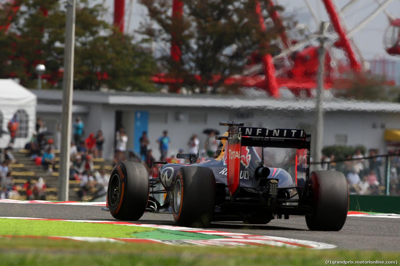 GP GIAPPONE, 03.10.2014 - Prove Libere 1, Sebastian Vettel (GER) Red Bull Racing RB10