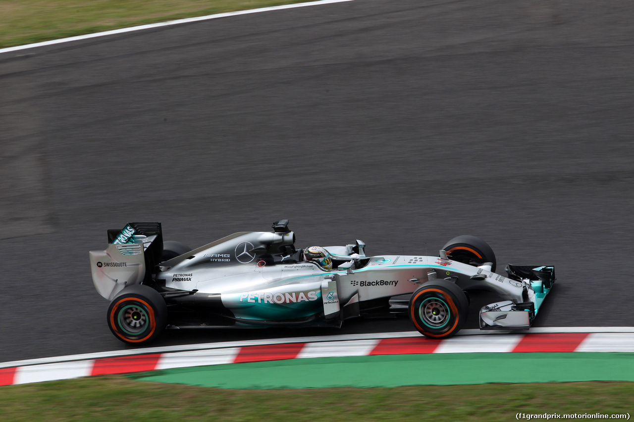 GP GIAPPONE, 03.10.2014 - Prove Libere 1, Lewis Hamilton (GBR) Mercedes AMG F1 W05