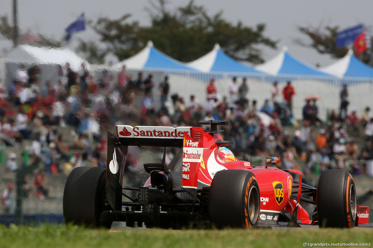 GP GIAPPONE, 03.10.2014 - Prove Libere 1, Fernando Alonso (ESP) Ferrari F14-T