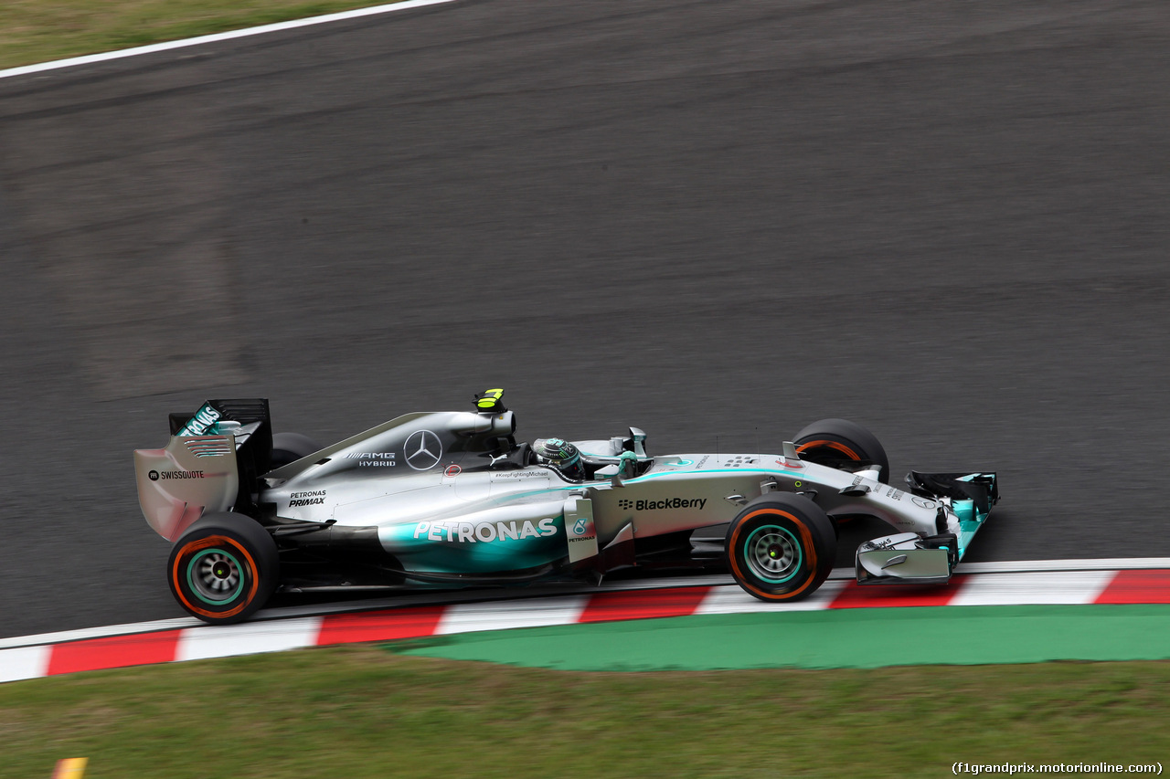 GP GIAPPONE, 03.10.2014 - Prove Libere 1, Nico Rosberg (GER) Mercedes AMG F1 W05