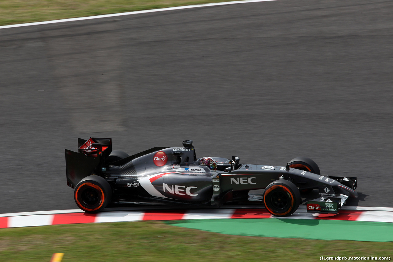 GP GIAPPONE, 03.10.2014 - Prove Libere 1, Adrian Sutil (GER) Sauber F1 Team C33
