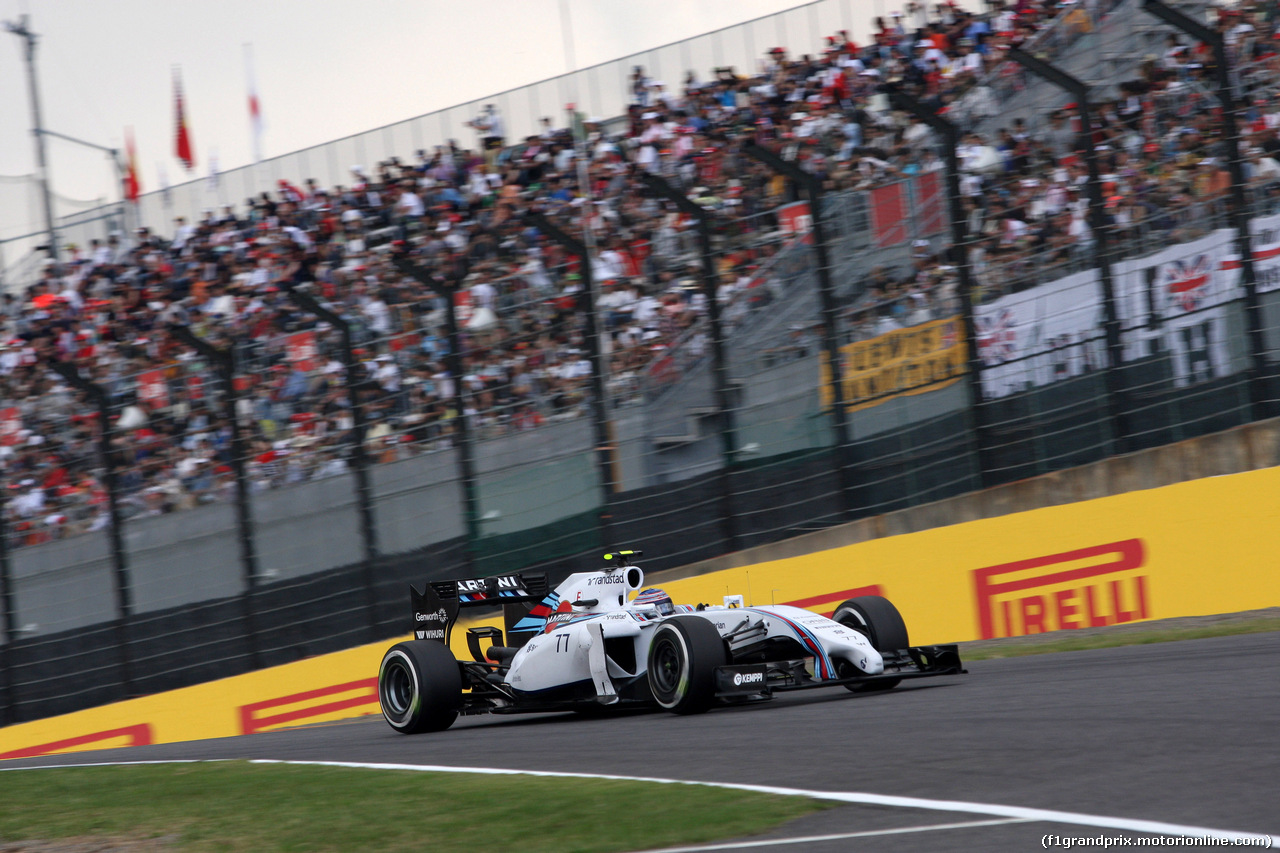 GP GIAPPONE, 03.10.2014 - Prove Libere 2, Valtteri Bottas (FIN) Williams F1 Team FW36