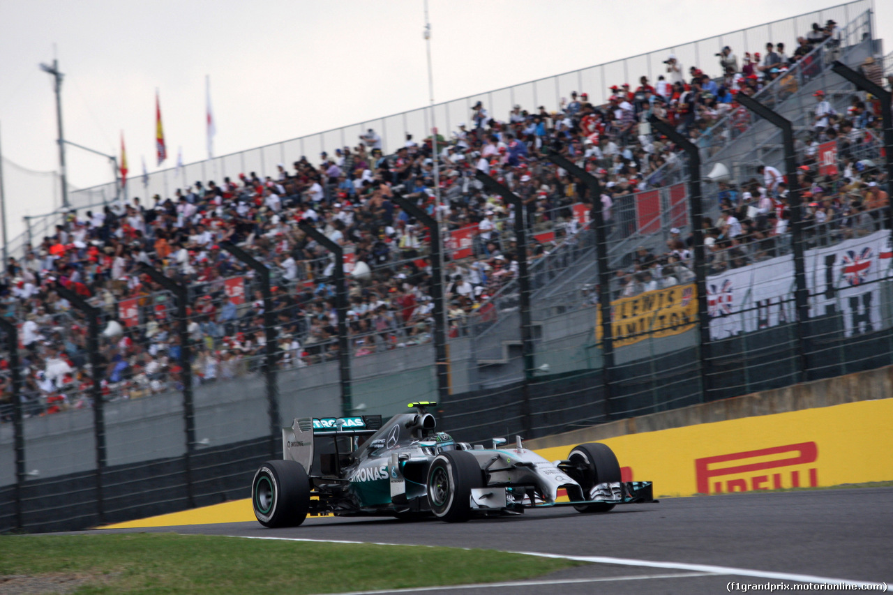 GP GIAPPONE, 03.10.2014 - Prove Libere 2, Nico Rosberg (GER) Mercedes AMG F1 W05