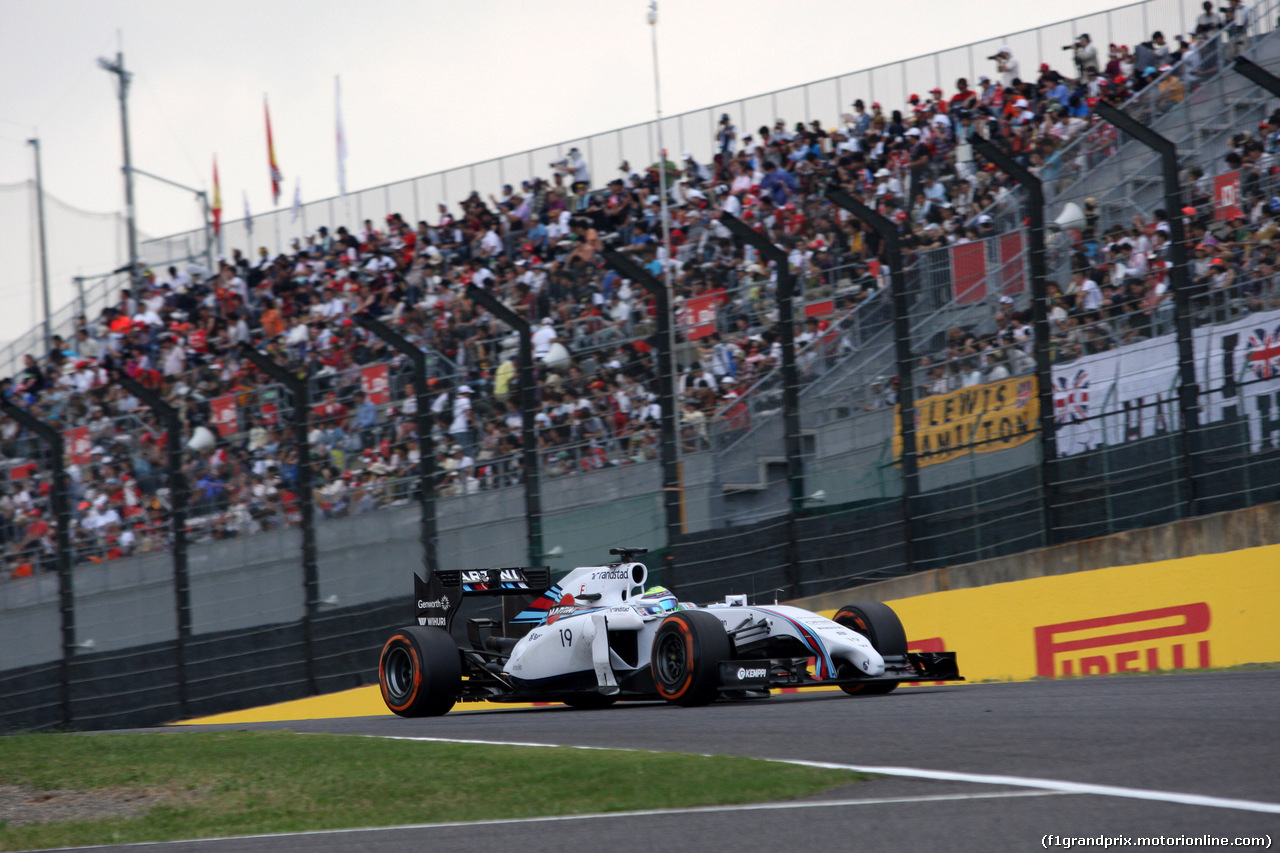 GP GIAPPONE, 03.10.2014 - Prove Libere 2, Felipe Massa (BRA) Williams F1 Team FW36