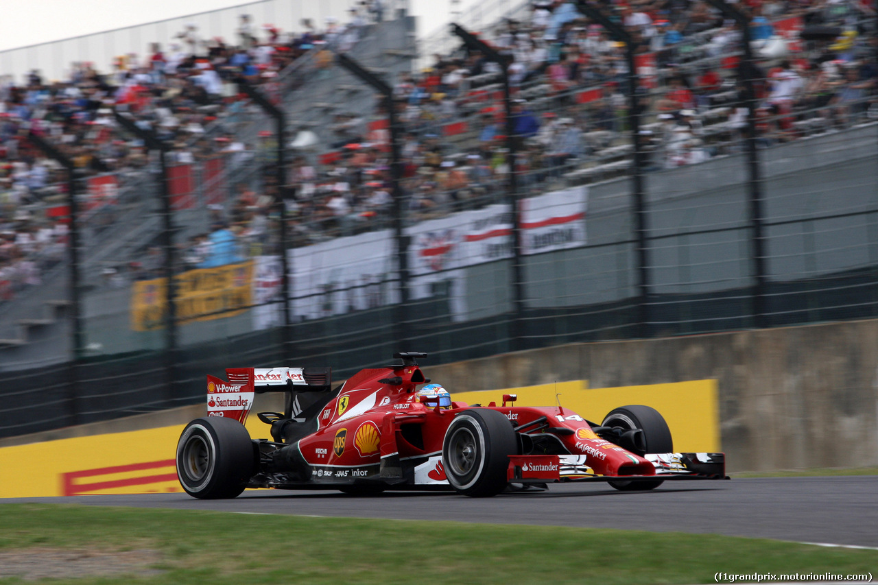 GP GIAPPONE, 03.10.2014 - Prove Libere 2, Fernando Alonso (ESP) Ferrari F14-T