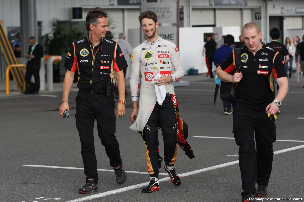 GP GIAPPONE, 03.10.2014 - Prove Libere 2, Romain Grosjean (FRA) Lotus F1 Team E22