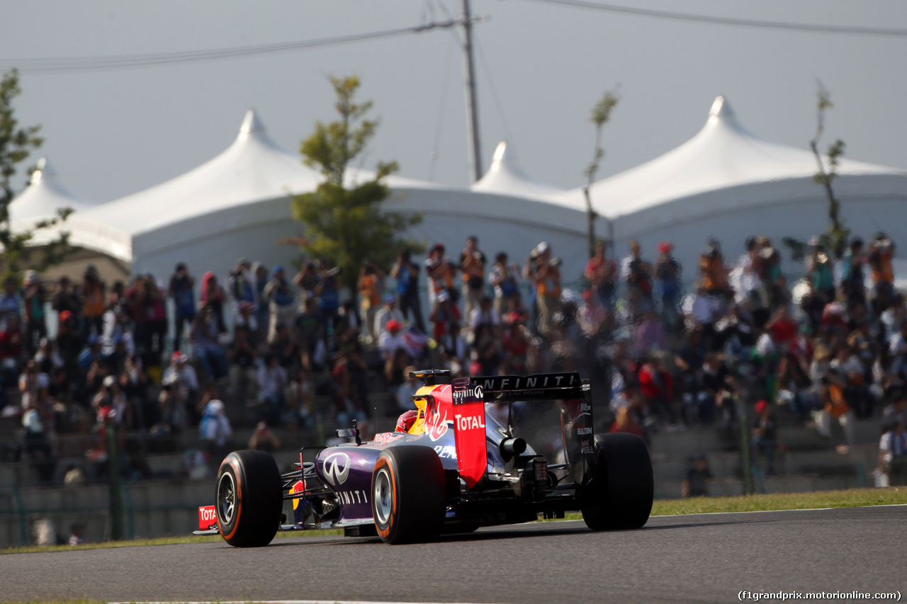 GP GIAPPONE, 03.10.2014 - Prove Libere 2, Sebastian Vettel (GER) Red Bull Racing RB10