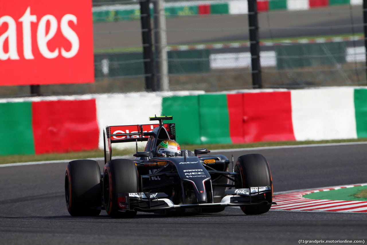 GP GIAPPONE, 03.10.2014 - Prove Libere 2, Esteban Gutierrez (MEX), Sauber F1 Team C33