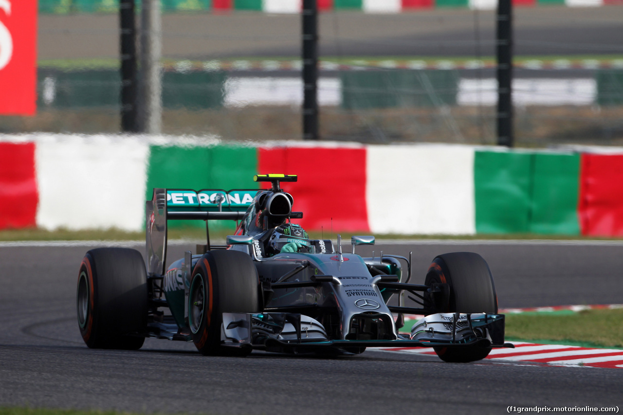 GP GIAPPONE, 03.10.2014 - Prove Libere 2, Nico Rosberg (GER) Mercedes AMG F1 W05