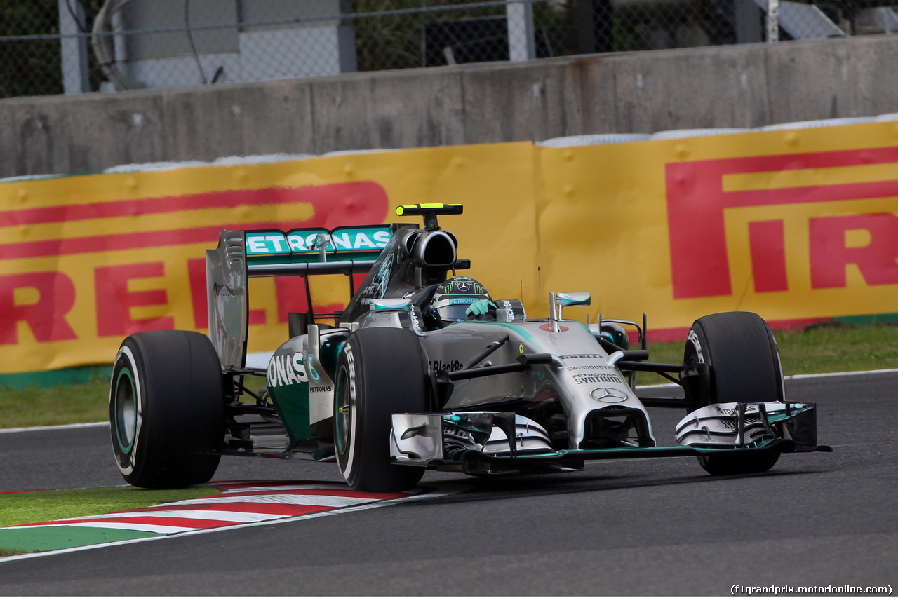 GP GIAPPONE, 03.10.2014 - Prove Libere 2, Nico Rosberg (GER) Mercedes AMG F1 W05