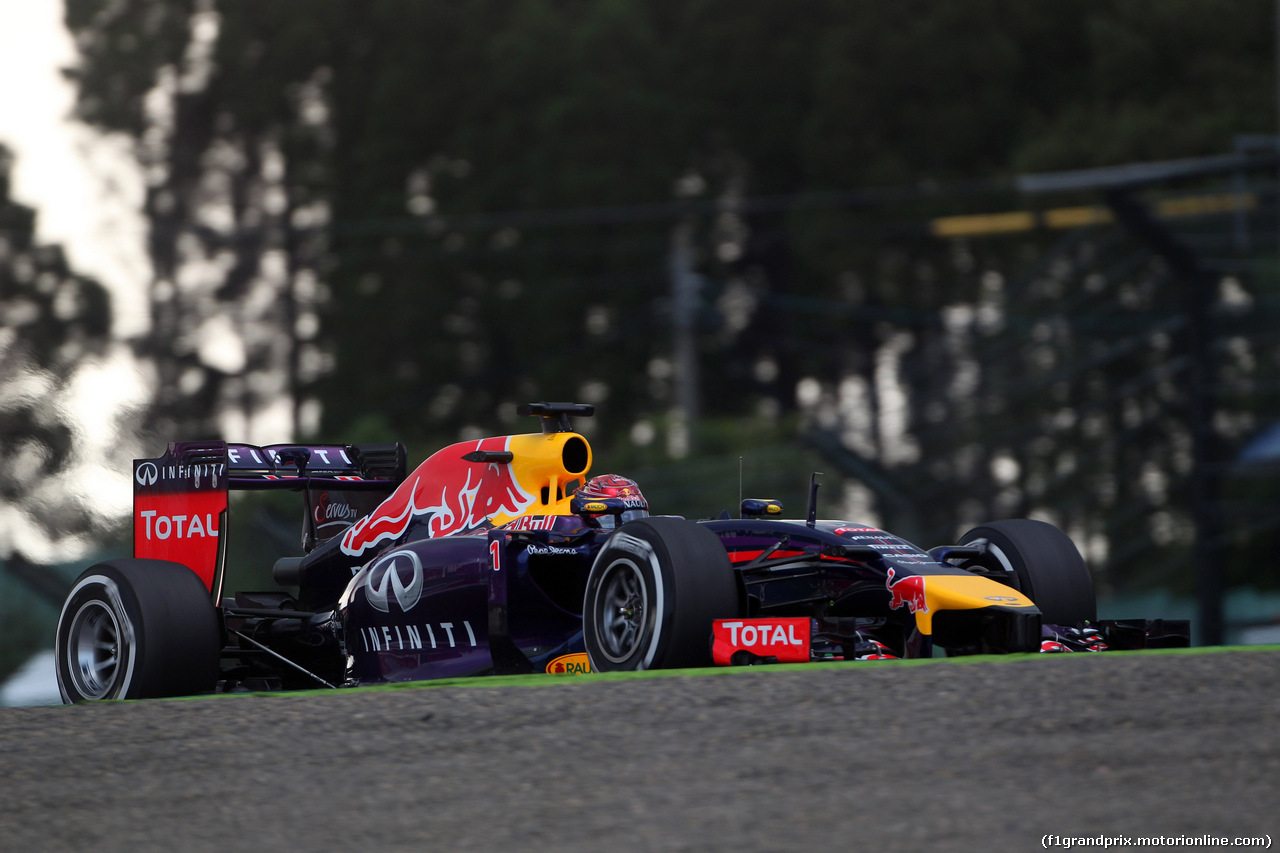 GP GIAPPONE, 03.10.2014 - Prove Libere 2, Sebastian Vettel (GER) Red Bull Racing RB10