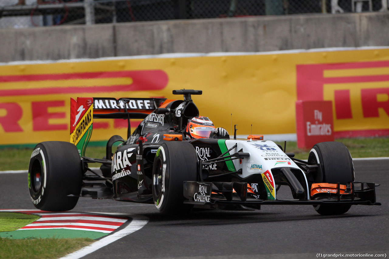 GP GIAPPONE, 03.10.2014 - Prove Libere 2, Nico Hulkenberg (GER) Sahara Force India F1 VJM07