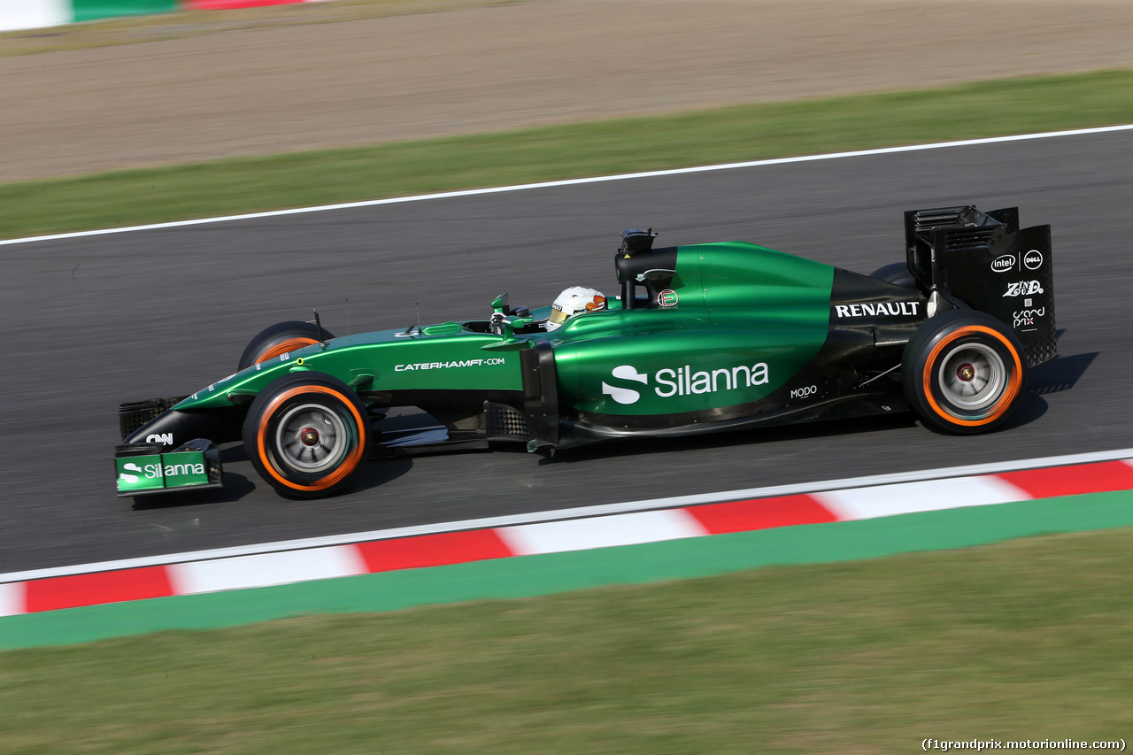 GP GIAPPONE, 03.10.2014 - Prove Libere 2, Kamui Kobayashi (JAP) Caterham F1 Team CT-04