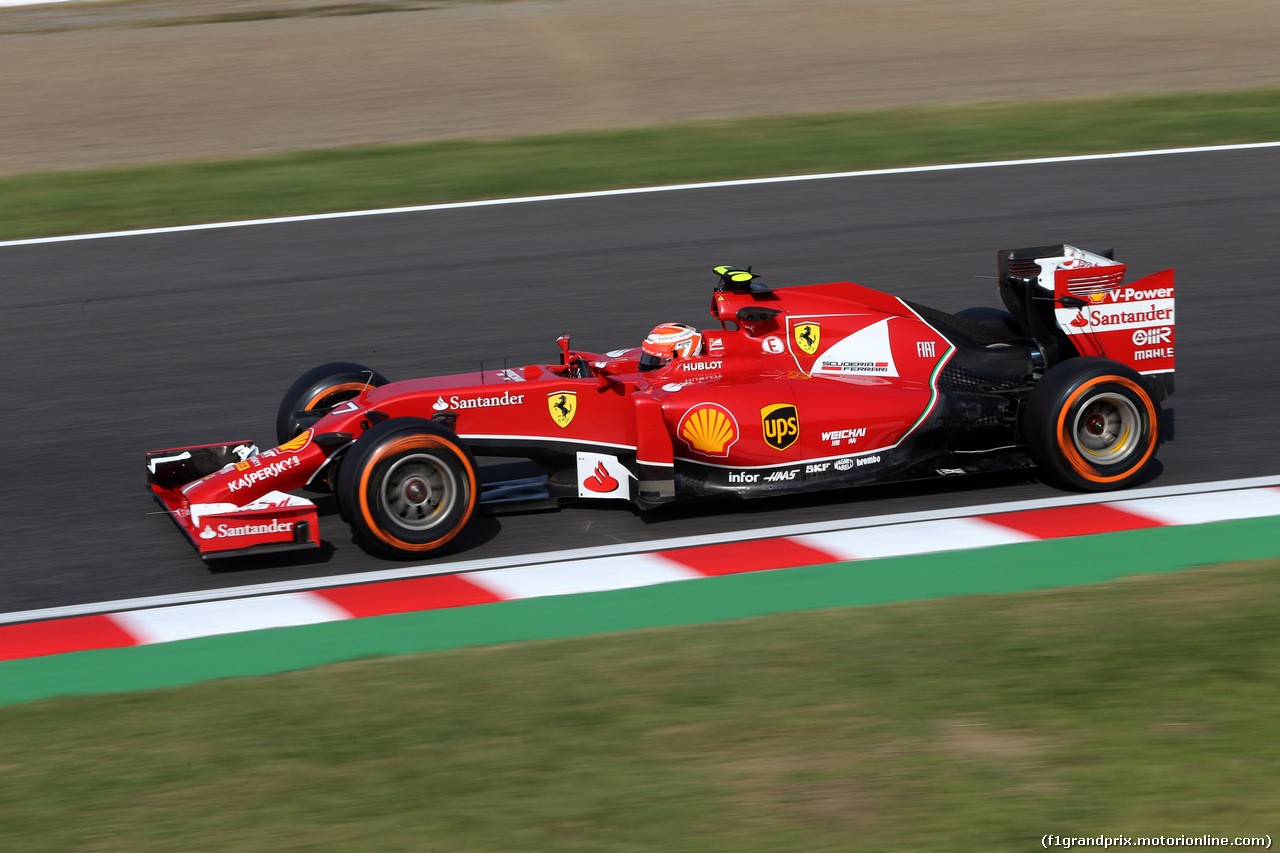 GP GIAPPONE, 03.10.2014 - Prove Libere 2, Kimi Raikkonen (FIN) Ferrari F14-T