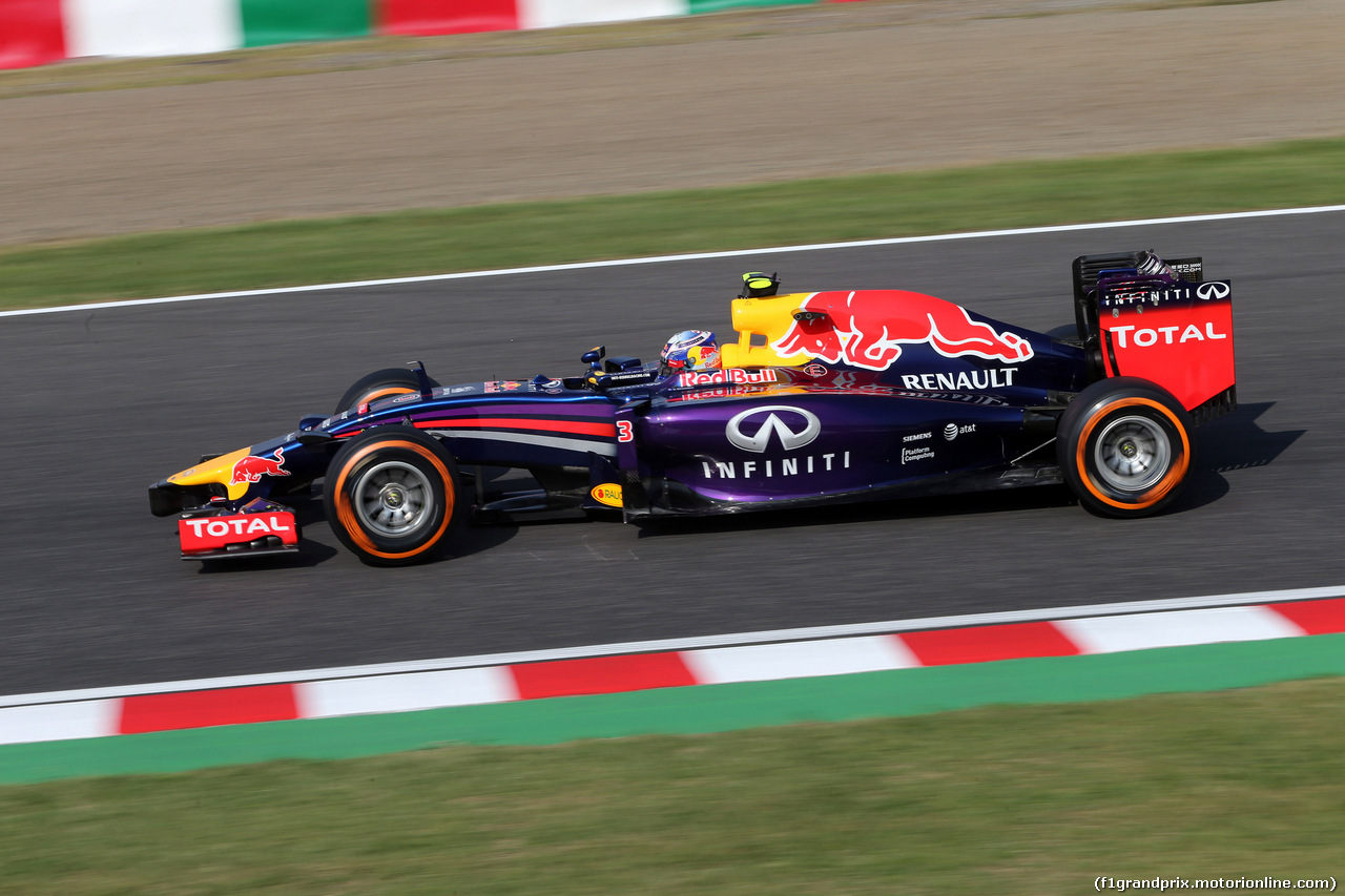GP GIAPPONE, 03.10.2014 - Prove Libere 2, Daniel Ricciardo (AUS) Red Bull Racing RB10