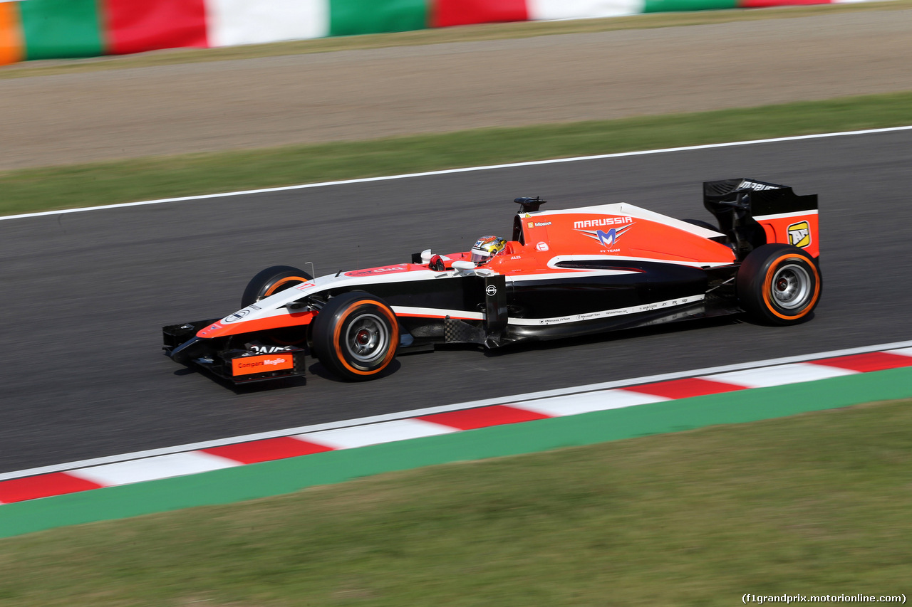 GP GIAPPONE, 03.10.2014 - Prove Libere 2, Jules Bianchi (FRA) Marussia F1 Team MR03