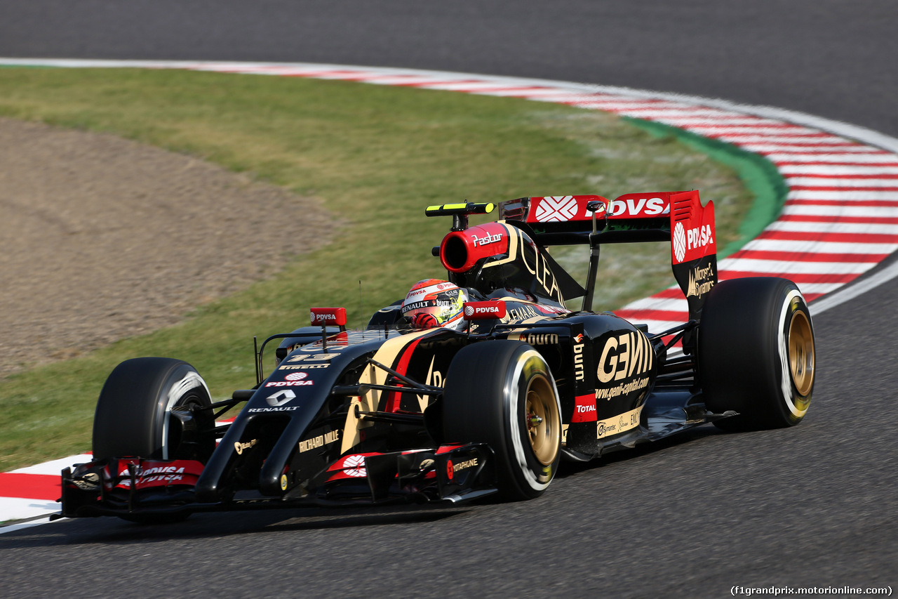GP GIAPPONE, 03.10.2014 - Prove Libere 2, Pastor Maldonado (VEN) Lotus F1 Team E22