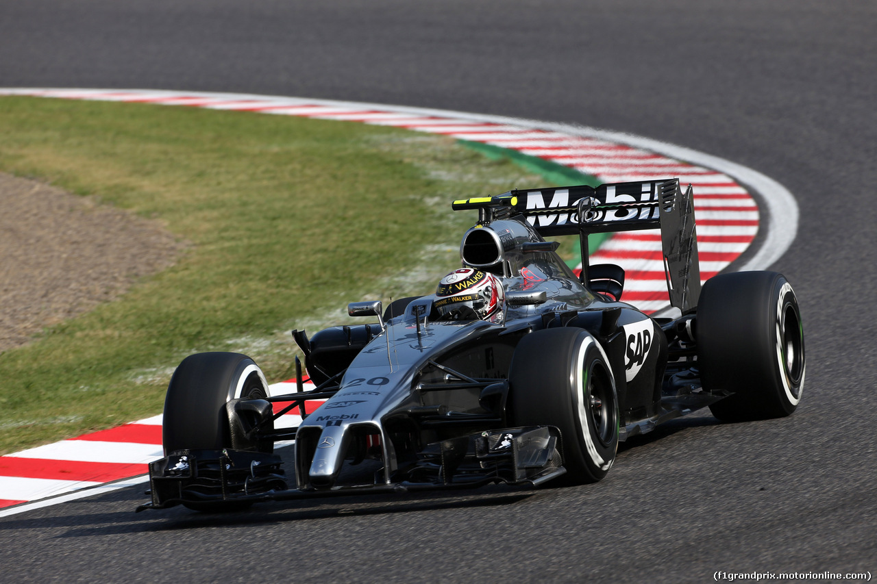 GP GIAPPONE, 03.10.2014 - Prove Libere 2, Kevin Magnussen (DEN) McLaren Mercedes MP4-29