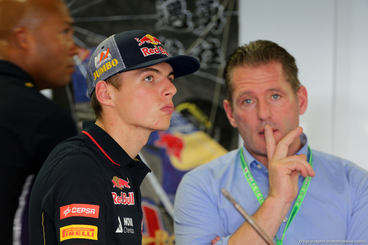 GP GIAPPONE, 03.10.2014 - Prove Libere 2, Max Verstappen (NED) Scuderia Toro Rosso STR9 e his father Jos Verstappen (NED)