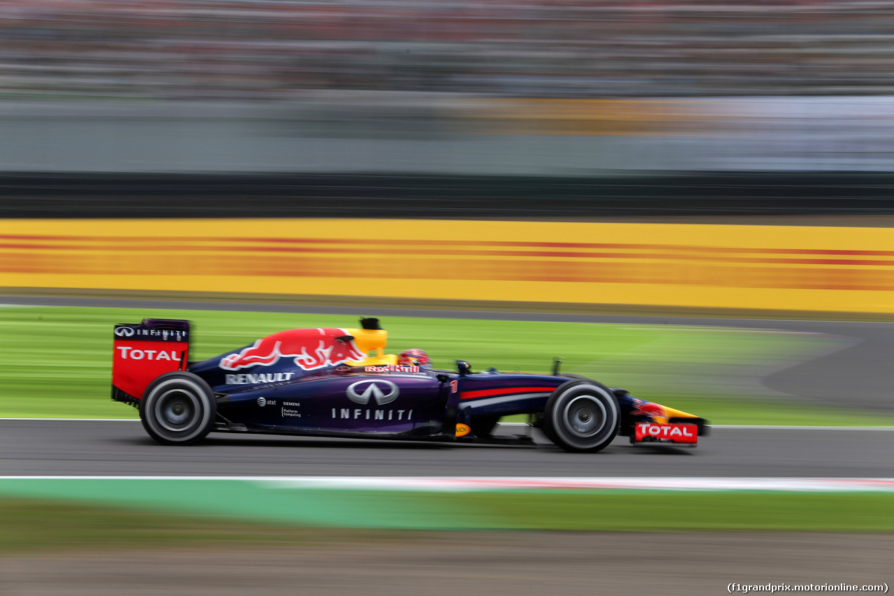 GP GIAPPONE, 03.10.2014 - Prove Libere 2, Sebastian Vettel (GER) Red Bull Racing RB10