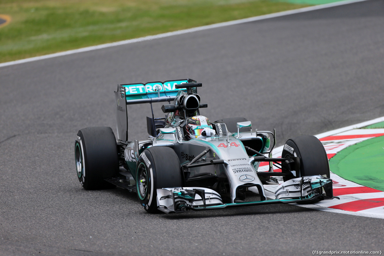 GP GIAPPONE, 03.10.2014 - Prove Libere 2, Lewis Hamilton (GBR) Mercedes AMG F1 W05