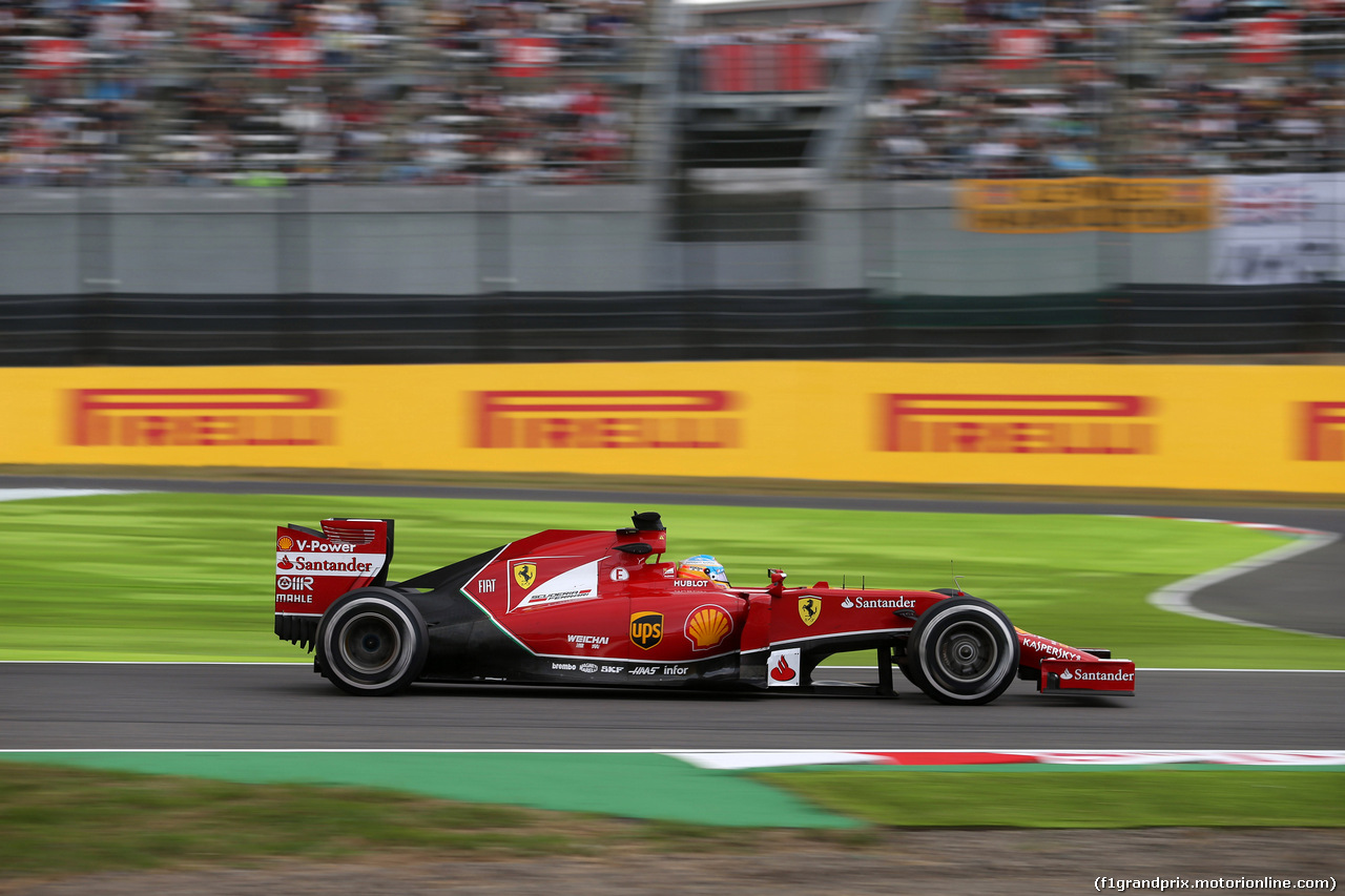 GP GIAPPONE, 03.10.2014 - Prove Libere 2, Fernando Alonso (ESP) Ferrari F14-T