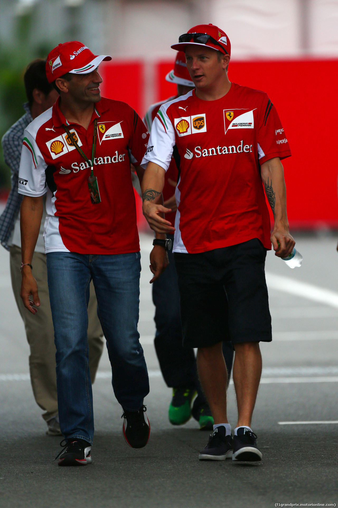 GP GIAPPONE, 03.10.2014 - Marc Gene (ESP), Test Driver Ferrari e Kimi Raikkonen (FIN) Ferrari F14-T