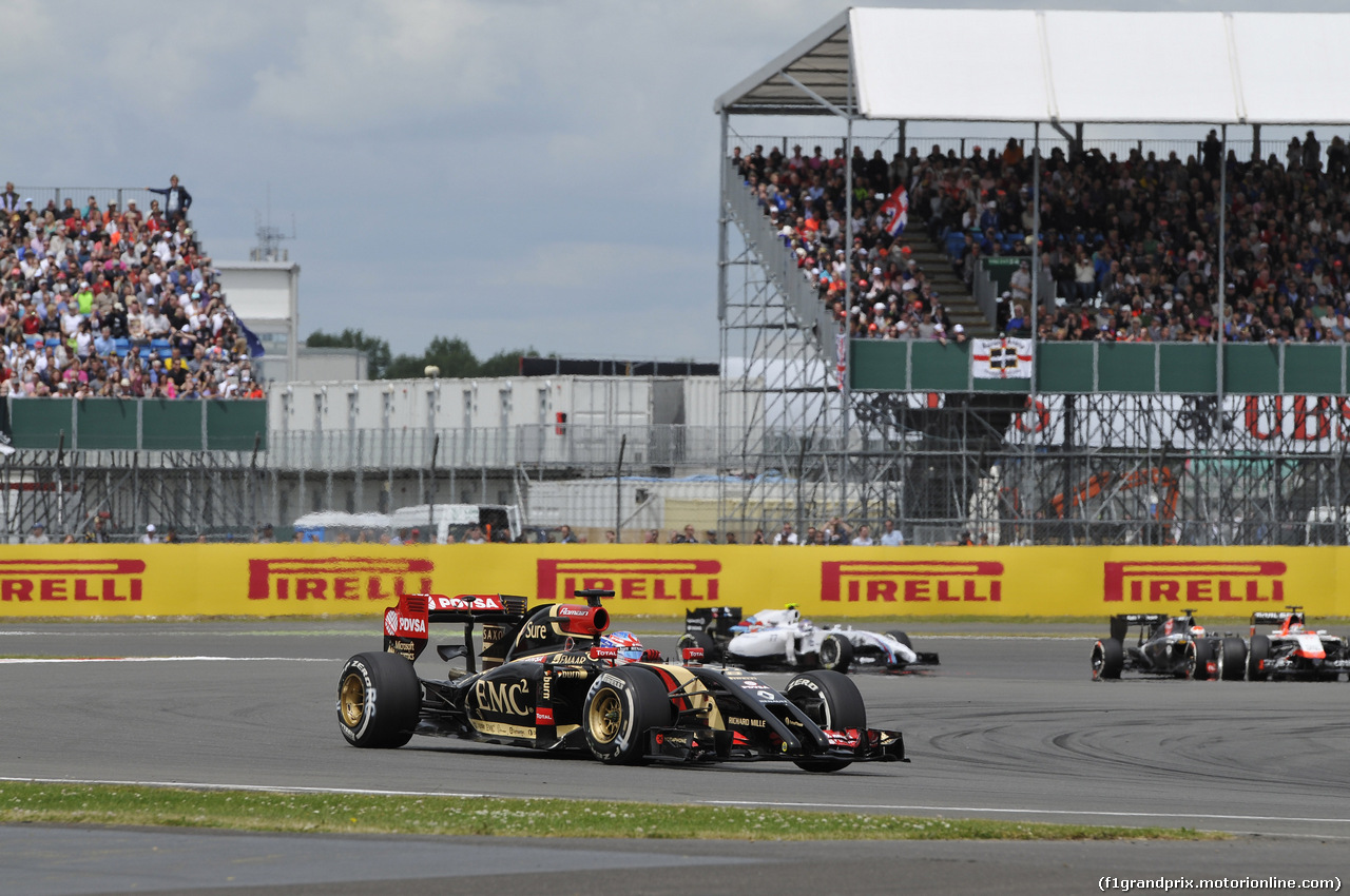 GP GRAN BRETAGNA, 06.07.2014 - Gara, Romain Grosjean (FRA) Lotus F1 Team E22