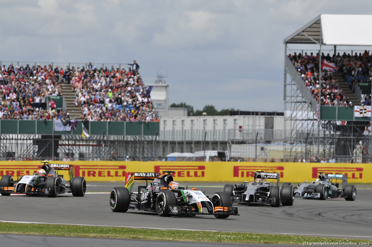 GP GRAN BRETAGNA, 06.07.2014 - Gara, Nico Hulkenberg (GER) Sahara Force India VJM07