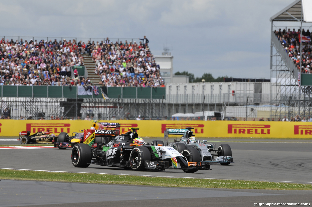GP GRAN BRETAGNA, 06.07.2014 - Gara, Sergio Perez (MEX) Sahara Force India F1 Team VJM07
