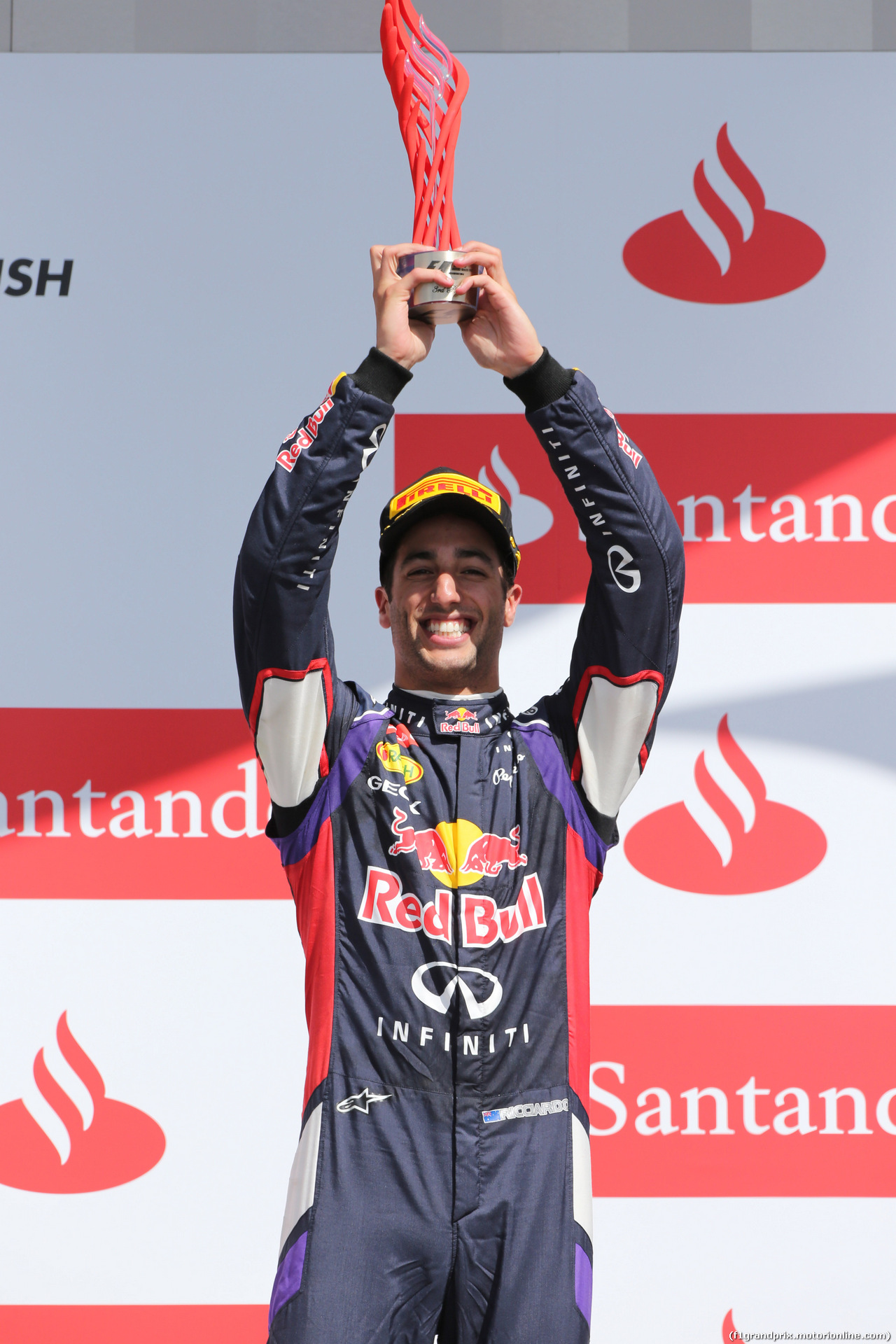 GP GRAN BRETAGNA, 06.07.2014 - Gara, Daniel Ricciardo (AUS) Infiniti Red Bull Racing RB10 (terzo)