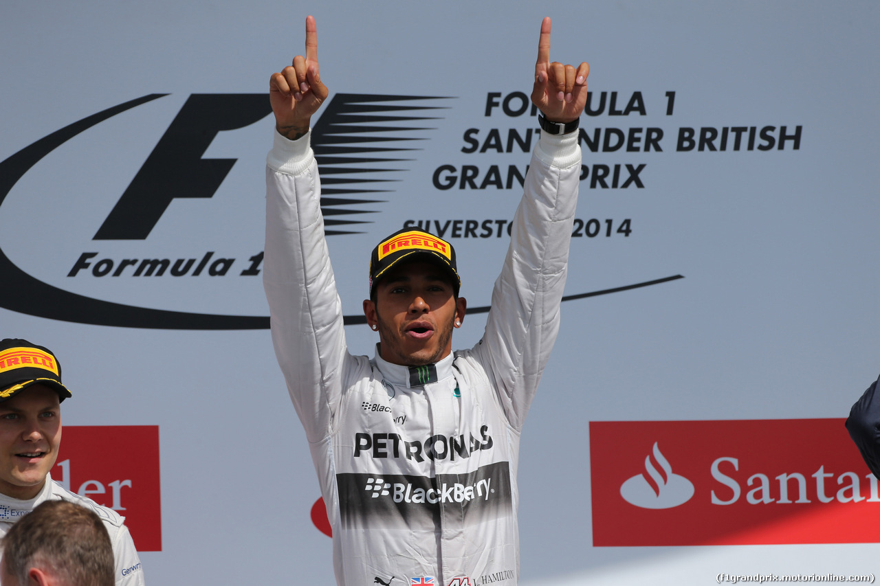 GP GRAN BRETAGNA, 06.07.2014 - Gara, Lewis Hamilton (GBR) Mercedes AMG F1 W05 (vincitore)